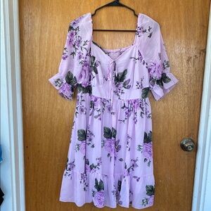 Floral Purple Dress